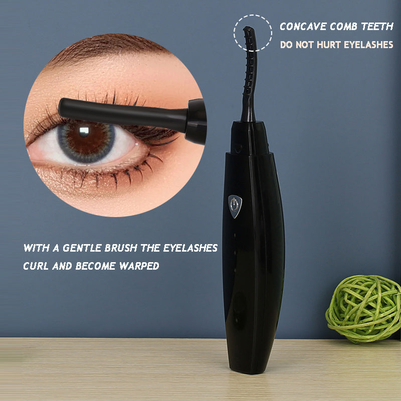 Electric Heated Eyelash Curler USB Rechargeable Eyelashes Curler Quick Heating Natural Eyelash Curler Long Lasting Makeu