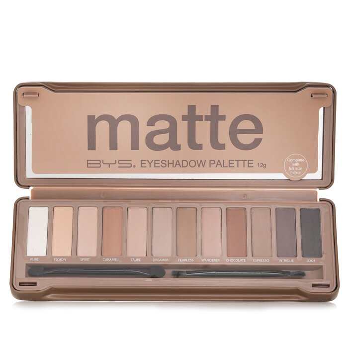 BYS - Eyeshadow Palette (12x Eyeshadow, 2x Applicator) 12g/0.42oz