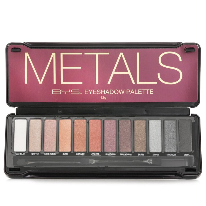 BYS - Eyeshadow Palette (12x Eyeshadow, 2x Applicator) 12g/0.42oz
