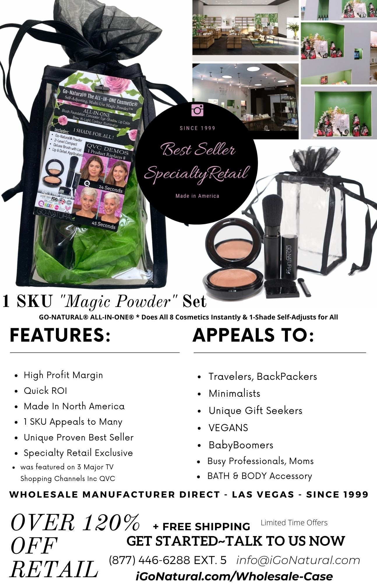 Wholesale Cases - Bundle Offers - GO-NATURAL® ALL-IN-ONE® Powder - Travel Gift Sets - LARGE