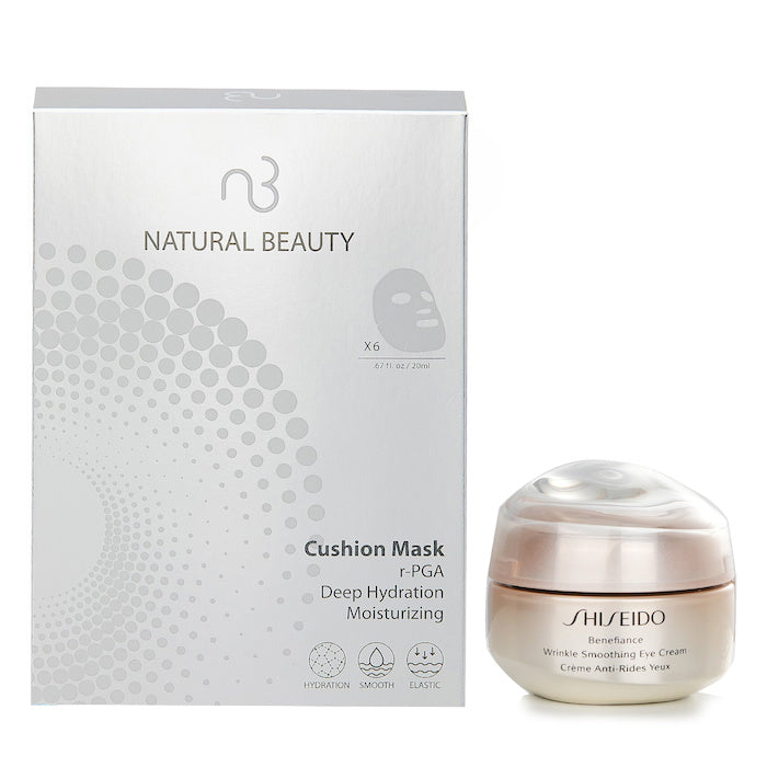 SHISEIDO - Shiseido Benefiance Wrinkle Smoothing Eye Cream 15ml X Natural Beauty R-Pga Deep Hydration Moisturizing Cushion Mask