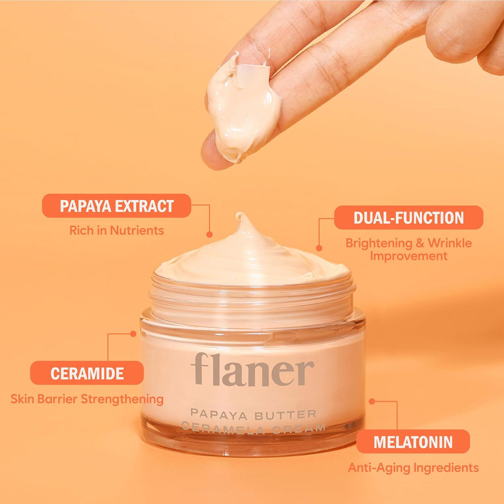 [ Flaner ] Papaya Ceramela Moisturizer Cream 1.69 fl.oz