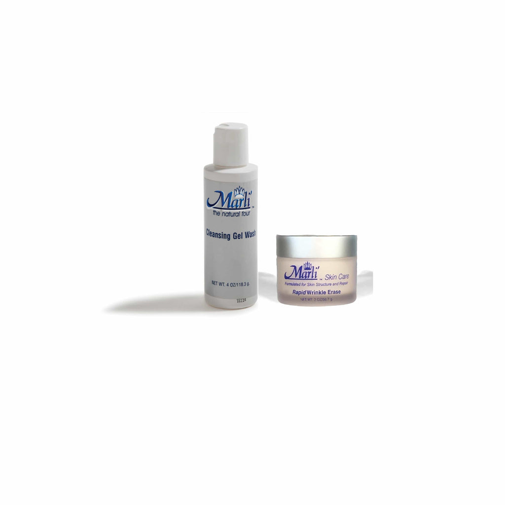 Rapid Wrinkle Erase Marli Complete Skin Care Kit (With Rapid Wrinkle Erase Cream, Collagen Facial Cleanser Gel, & pH Bal