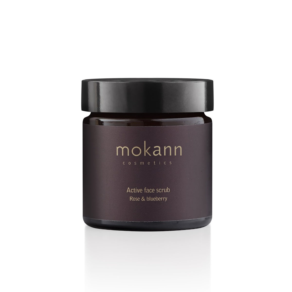 Active Face Scrub Rose & Blueberry. Enzymatic and Mineral Exfoliation With Wild Rose Oil to Promote Collagen and Elastin