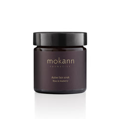 Active Face Scrub Rose & Blueberry. Enzymatic and Mineral Exfoliation With Wild Rose Oil to Promote Collagen and Elastin